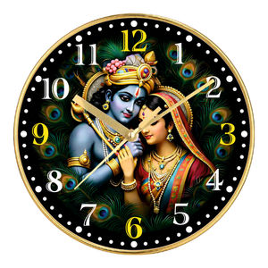 Reloj de Pared Personalizado con Diseño Religioso de Radha Krishna, con Impresión para Decoración de Sala de Estar y Templo, para el Día de San Valentín y el Día de la Madre - Product Image 5