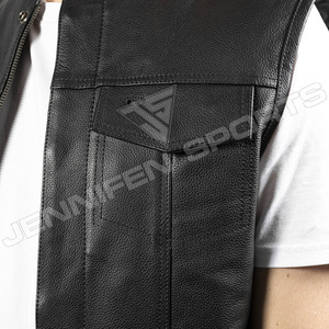 Gilet en cuir pour moto unisexe, design personnalisé, coupe-vent, respirant, options de tailles plus grandes pour l'été et l'hiver, service OEM/ODM - Product Image 3
