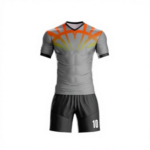 Conjunto de Camiseta de Fútbol Personalizada, Secado Rápido, Transpirable, 100% Algodón, Uniforme de Fútbol con Pantalones Cortos, Diseño Unisex, Entrenamiento en Equipo - Product Image 1