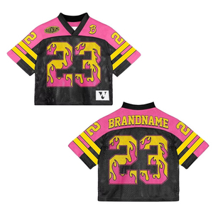 OEM Custom <b>Women</b> Mesh American Football Team Mesh Jersey Sublimation Breathable Quick Dry American Mesh Jersey - Product Image 3