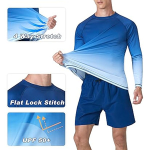 Custom Heat-Transfer Printed Digital Printing Long Sleeve Rashguard 200g Polyester/Nylon Unisex Jiu Jitsu Elasticity OEM Service - Product Image 5