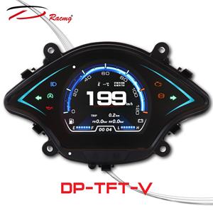 Nouveau compteur de vitesse numérique multifonctionnel électrique D Racing, tableau de bord blanc et noir, KMH MPH pour moto/motocyclette - Product Image 4