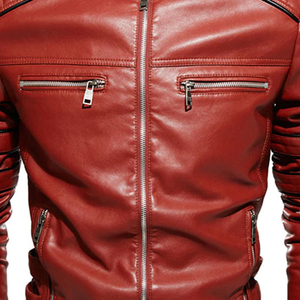 Casual Style <b>Top</b> Quality Men's Stylish Leather Jackets Good Quality Men Leather Jacket In Different Color Leather jacket for men - Product Image 4