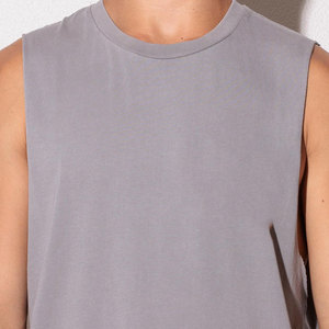 เสื้อกล้ามทรงสปอร์ต แบรนด์ LEDBURY INTERNATIONAL รุ่น High Street Oversized สวมใส่สบาย แห้งเร็ว คอกลม ดีไซน์ครอป สีพื้น สำหรับผู้ชาย - Product Image 3