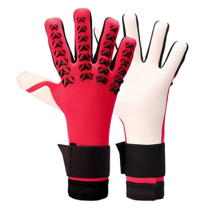 ถุงมือผู้รักษาประตูฟุตบอลมืออาชีพ ดีไซน์ใหม่ วัสดุหนังลาเท็กซ์/PU ปิดด้วยซิป สำหรับเด็กและผู้ใหญ่ - Product Image 4