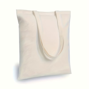 Custom Canvas Tote Bag Solid Color Large Capacity Reusable Shopping Shoulder Bag Soft-Loop Closure Outdoor Use All Seasons - Product Image 4
