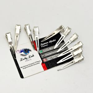 Outils de cils chanceux personnalisés 10 pièces couleur argent de qualité chirurgicale en acier inoxydable professionnel fortement outil d'extension de cheveux - Product Image 6