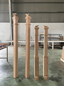 Nouveaux poteaux d'escalier modernes et minimalistes en bois de caoutchouc, pièces d'escalier de haute qualité pour escaliers modernes, maisons et villas - Product Image 6