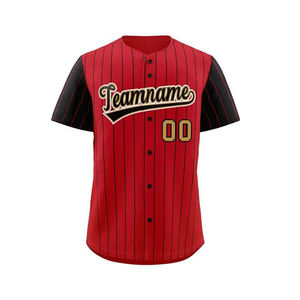 Maillot de baseball personnalisé OEM en soie imprimée, col en V, pour l'été, séchage rapide, respirant, antibactérien, coupe confortable, haute qualité - Product Image 5