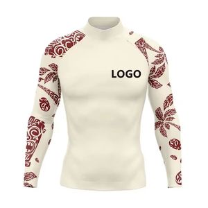 Sublimation <b>Printed</b> Upf50+ Long Sleeve Compression Shirt Uv protection Fishing Shirt Swimwear Diving Rashguard <b>Surfing</b> Shirts - Product Image 1