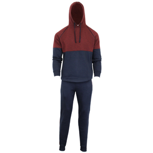 ผู้ผลิตชุดวอร์มลำลองแบบกำหนดเอง เสื้อฮู้ดมีซิปแบบเรียบ กางเกงจ็อกเกอร์แบบมีเชือกผูก เอวหลวม น้ำหนักมาก สไตล์สตรีทแวร์ - Product Image 5