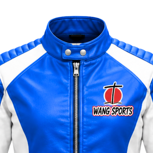 Chaqueta de Cuero Personalizada para Hombre, Estilo Racing, con Protección en los Hombros, Cierre Completo con Cremallera y Costuras Resistentes - Product Image 3
