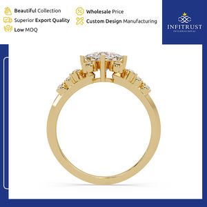 Anillos de Diamantes Solitarios de Plata de Ley 925 Hechos a Mano, con Claridad VVS, a Precio Genuino para Compradores al por Mayor, Venta Global - Product Image 3