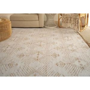 Tapis Dhurrie Abstrait de Luxe le Plus Vendu pour Décoration de Chambre d'Hôtel, Tapis Faits Main en Coton à Tissage Plat, Ensembles de Tapis à Vendre - Product Image 3