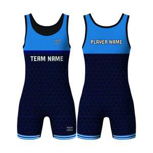 ชุดนักมวยปล้ำแบบสั่งทำพิเศษ - ลายพิมพ์แบบ Dye Sublimation สีสโมสรแบบยืดหยุ่น (โพลีเอสเตอร์/สแปนเด็กซ์ 200 กรัม) ออกแบบชุดนักมวยปล้ำของคุณเอง - Product Image 4