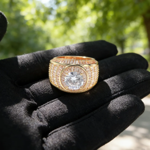 Ready to Ship <b>Men</b> Hip Hop Fully Iced Out Moissanite Diamond <b>Ring</b> Fashion Jewelry <b>Rings</b> 925 Silver Moissanite Engagement <b>Ring</b> - Product Image 5