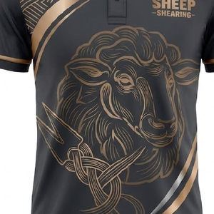 Polo personnalisé pour la tonte des moutons avec design à longue queue, impression par sublimation, fabrication OEM de haute qualité - Product Image 6