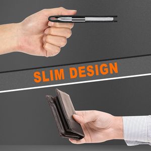 Portafoglio Bifold Sottile da Uomo con Protezione RFID, Finestra ID, Tasca Frontale, Porta Carte Sottile e Fermasoldi – Regalo per Lui - Product Image 2