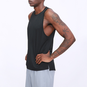 เสื้อกล้ามผู้ชายสีดำ แขนกุด คอกลม ผ้าถัก แห้งเร็ว ไซส์ใหญ่ - Product Image 5