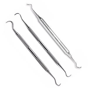 Juego de 3 piezas de raspadores dentales manuales de acero inoxidable más vendido para limpieza y relleno de dientes, certificado CE, clase By Grip Surgical - Product Image 5