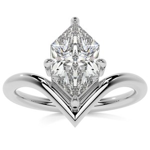 Anillo de Moissanita con Corte Marquesa Holandés, Plata de Ley 925, Chapado en Oro Blanco, Anillo de Compromiso, Boda, Novia, Joyería de Lujo - Product Image 1