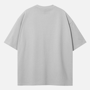 Custom 240g Oversized Solid Anti-Wrinkle Knitted 100% Cotton Short Sleeve Vintage Stone Washed Plus Size <b>T</b>-shirts Men - Product Image 2