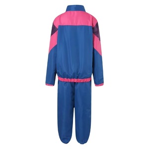 Women's Y2K Color Blocked Satin <b>Jumpsuit</b> Full Sleeve Stand Collar Loose Fit Sport Wear One Piece Outfit - Product Image 2