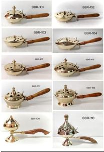 เตาเผากำยานทองเหลือง AG Metal สำหรับการทำสมาธิบำบัดและโยคะ กลิ่นไม้จันทน์ธรรมชาติ ใช้ในบ้านแบบอินเดีย - Product Image 2
