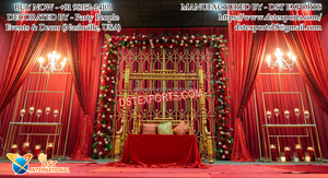 Tradicional Tamil boda Manavarai Kanyadanam escenario elegancia boda fiesta escenario abierto Srilankan boda blanco recepción escenario - Product Image 4