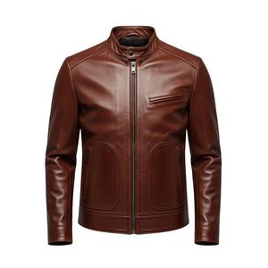 Veste en cuir de haute qualité pour hommes, très élégante et stylée - Product Image 1