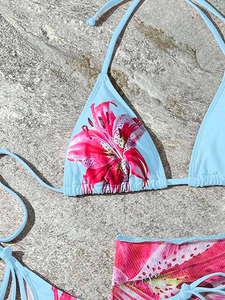 High Quality 2 Piece <b>Set</b> Women's <b>Bikini</b> Swimsuit Customizable Color Logo Breathable Eco-Friendly Spandex/Nylon Front Logo Option - Product Image 2