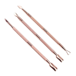 Professional Rose Gold 3 PCS Stainless Steel Nail Cuticle Pusher <b>Cleaning</b> Set Precision Manicure Pedicure <b>Tools</b> for Home Salon - Product Image 1