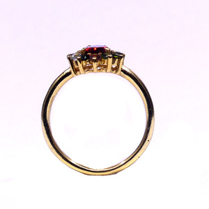 Wedding Wear 925 Sterling <b>Silver</b> Gold Plated Jewelry <b>Garnet</b> Multi Tourmaline Gemstone Women Wear Classic <b>Ring</b> - Product Image 5