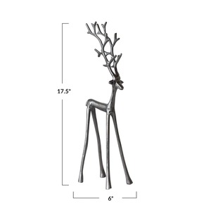 Figurines de cerfs en métal faites à la main, lot de 2, sculptures d'animaux minimalistes pour la décoration de table de Noël, salon - Product Image 6