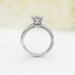 Anillo Solitario de Moissanita con Corte Redondo, Diseño Creativo, para Mujer, Plata 925 Original, Estilo Clásico, Anillo de Compromiso para Enamorados - Product Image 5