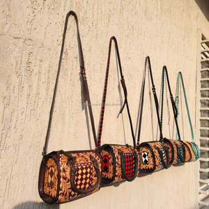 Bolsa de Viaje Mini de Lujo con Diseño a Cuadros 2026, Bolsa de Fin de Semana para Mujer, 100% Cuero Genuino de Alta Calidad, Bolsas de Viaje para Exteriores - Product Image 2