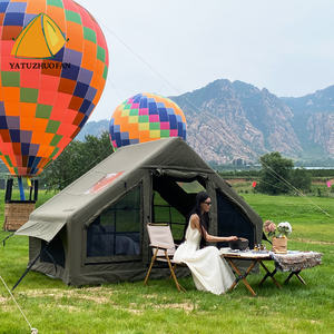 Nouvelle arrivée, vente flash, tente gonflable confortable de taille familiale, directement de l'usine, 6,4 mètres carrés, couleur verte, pour la famille - Product Image 1