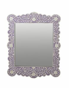 Marco de espejo con incrustaciones de hueso de diseño, espejo decorativo de lujo hecho a mano para hoteles, apartamentos y espacios domésticos. - Product Image 2