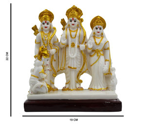 Estatua Tradicional Hindú de Ram Darbar para Adoración, Ídolo Dorado de Ram Darbar para Decoración del Hogar, Precio al por Mayor por Exportador - Product Image 1
