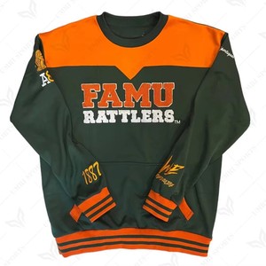 Sudadera con Capucha Unisex 1887 Otoño, Diseño Chenille Personalizado al por Mayor, Logotipo FAMU Bordado en Color Sólido - Product Image 1