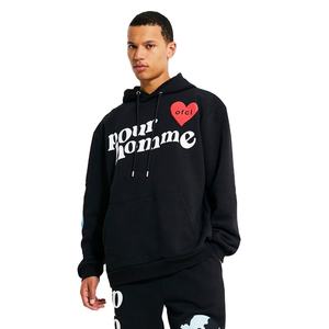 Sudadera con capucha de forro polar extragrande personalizada de invierno, ecológica, bordada, 100% algodón, con bolsillo, estampada, de alto gramaje y color sólido. - Product Image 1