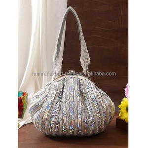 Luxury Pearl Work Embroidered Eco-Friendly <b>Clutch</b> Bag Bridal Potli Purse <b>Wedding</b> Party Handbag Ethnic Festive Fashion Classic - Product Image 2