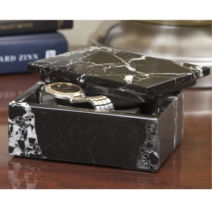 Boîte à bijoux en marbre, nouveau design, marbre noir, meilleur cadeau, boîte d'emballage pour montre, fête, mariage, avec une bonne qualité et un prix incroyable - Product Image 1