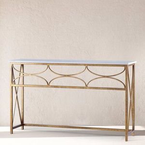 Refined Metal <b>Console</b> <b>Table</b> With Durable <b>Marble</b> <b>Top</b> Elegant Accent Furniture For Modern Hallway Decoration - Product Image 1