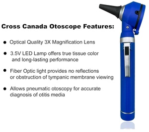 Fiber Mini Pocket Plastic Otoscope Set LED Source Manual Power Supply Optic <b>Ear</b> <b>Scope</b> CE Certified 99.5% Accuracy Medical - Product Image 1