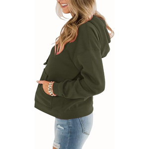 Sudaderas con Capucha de Forro Polar para Mujer, Personalizadas al por Mayor con Logotipo Bordado e Impreso, Color Sólido, Transpirables, Ecológicas, Resistentes al Viento, Ropa de Invierno - Product Image 3