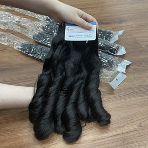 Artículo caliente Listo para enviar Extensiones de cabello de trama de rizos hinchables de vapor 100% Cabello humano vietnamita La mejor calidad a precio mayorista - Product Image 5