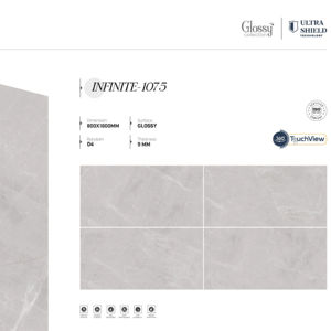 กระเบื้องพอร์ซเลนลายหินอ่อนเกรดพรีเมียม เงา ขนาด 800x1600 1200x1800 750x1500 มม. แผ่นใหญ่ สำหรับโครงการระดับไฮเอนด์ - Product Image 1