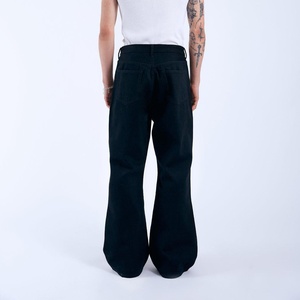 Jeans de mezclilla personalizados OEM de estilo urbano, lavados, holgados, de algodón elástico prémium, informales, de marca privada, al por mayor, de fábrica. - Product Image 2