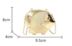 Pochette de soirée élégante pour femme avec rabat en métal, chaîne et décorations scintillantes – Idéale pour les cadeaux et événements festifs - Product Image 5